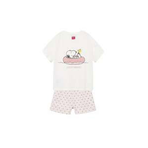 MANGO KIDS Pyžamo 'Snoopy'  pink / mix barev / bílá