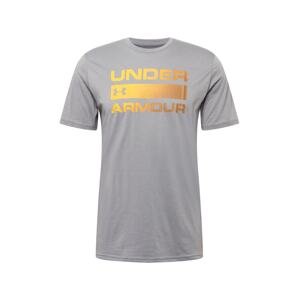 UNDER ARMOUR Funkční tričko 'Team Issue'  šedá / žlutá / oranžová