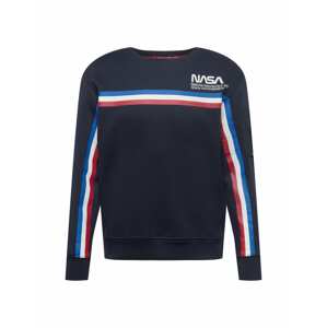 ALPHA INDUSTRIES Mikina 'NASA'  modrá / noční modrá / bílá / červená