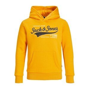 Jack & Jones Junior Mikina  bílá / černá / šafrán