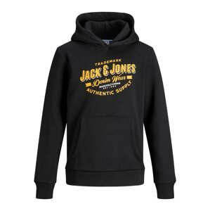 Jack & Jones Junior Mikina  žlutá / černá / bílá