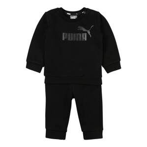 PUMA Joggingová souprava  černá / stříbrná