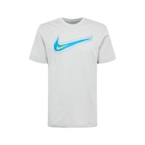 Nike Sportswear Tričko  světle šedá / tyrkysová / limone