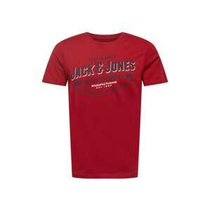 JACK & JONES Tričko  červená / bílá / marine modrá