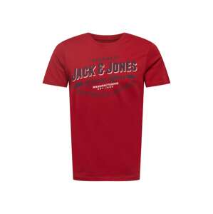 JACK & JONES Tričko  červená / bílá / marine modrá