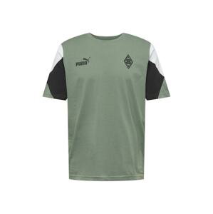 PUMA Funkční tričko  pastelově zelená / černá / bílá