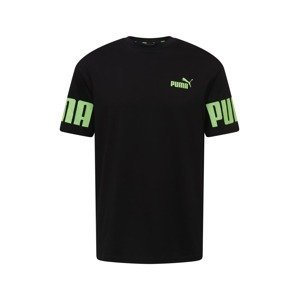 PUMA Funkční tričko 'POWER'  černá / kiwi