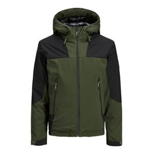 JACK & JONES Přechodná bunda 'Dexter'  khaki / černá