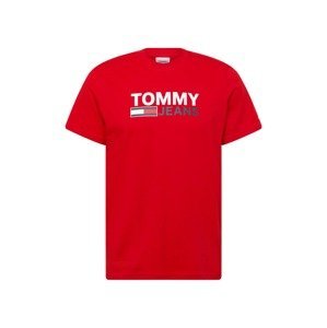 Tommy Jeans Tričko  červená / bílá / noční modrá