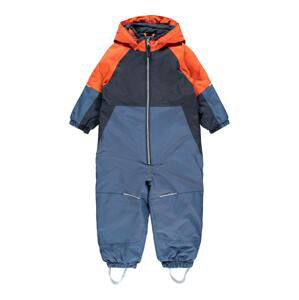 NAME IT Funkční oblek 'Snow03'  kouřově modrá / noční modrá / oranžová