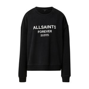 AllSaints Mikina 'Forever'  černá / bílá