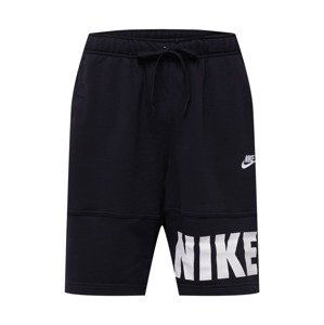 Nike Sportswear Kalhoty  černá / bílá