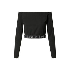 Calvin Klein Jeans Tričko 'Milano'  černá / bílá