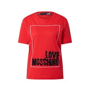 Love Moschino Tričko  červená / bílá / černá
