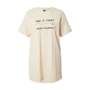 DeFacto T-Shirt  béžová / černá / zlatá