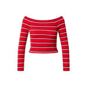 Tommy Jeans Tričko  světle červená / bílá / námořnická modř
