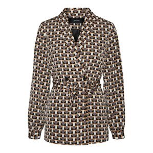 VERO MODA VMXIANA LS JACKET TLR FF  béžová / barvy bláta / krémová / černá