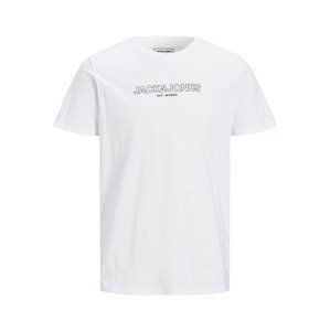 JACK & JONES Tričko 'Bank'  offwhite / černá