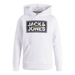 Jack & Jones Junior Mikina  bílá / černá / hnědá