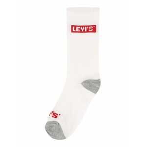 LEVI'S Ponožky  bílá / šedý melír / červená