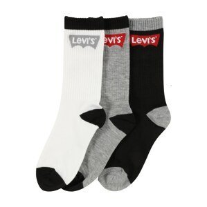 LEVI'S Ponožky  černá / šedá / bílá / červená