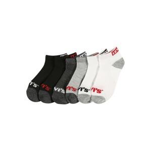 LEVI'S Ponožky  šedá / tmavě šedá / červená / černá / bílá