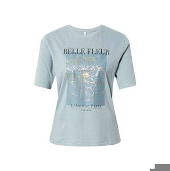 ONLY Tričko 'Belinda'  kouřově modrá / opálová / zlatá / černá