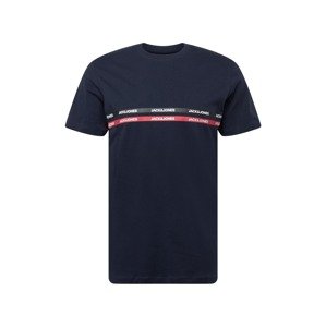 JACK & JONES Tričko 'GAVIN'  námořnická modř / červená / černá / bílá