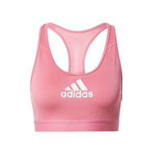 ADIDAS PERFORMANCE Sportovní podprsenka  pink / bílá