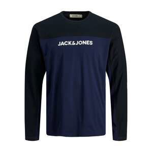 JACK & JONES Tričko 'Smith'  námořnická modř / modrá / bílá
