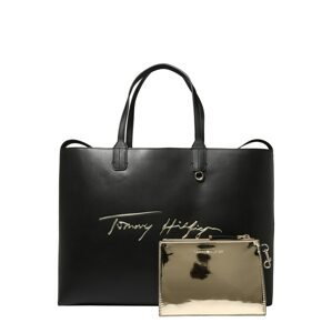 TOMMY HILFIGER Nákupní taška  černá / zlatá