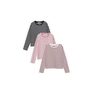 MANGO KIDS Tričko  růžová / bordó / černá / offwhite