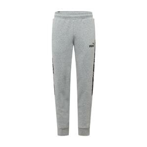 PUMA Sportovní kalhoty  šedý melír / černá