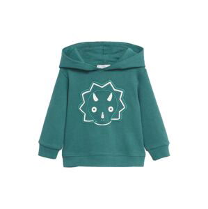 MANGO KIDS Sweatshirt 'REX'  petrolejová / bílá