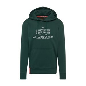 ALPHA INDUSTRIES Mikina  tmavě zelená / červená / bílá