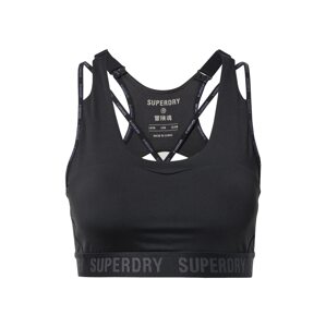 Superdry Sportovní podprsenka  černá / šedá