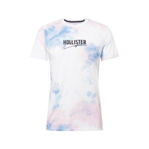 HOLLISTER Tričko  kouřově modrá / pastelově růžová / černá / offwhite