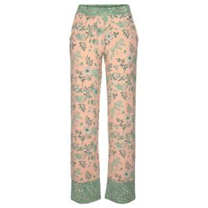 LASCANA Pyžamové kalhoty  béžová / zelená