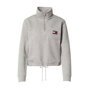 Tommy Jeans Mikina  námořnická modř / šedý melír / červená / bílá