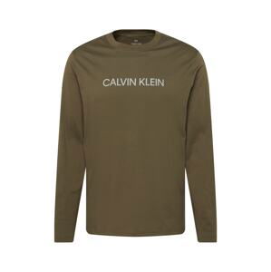 Calvin Klein Performance Funkční tričko  khaki / světle šedá