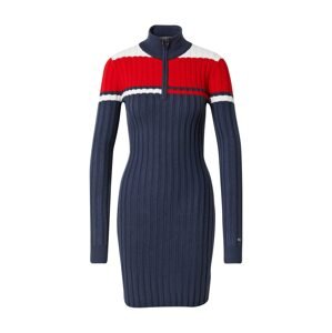 Tommy Jeans Úpletové šaty  námořnická modř / červená / bílá