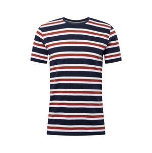 Marc O'Polo T-Shirt  tmavě modrá / bílá / khaki / oranžově červená