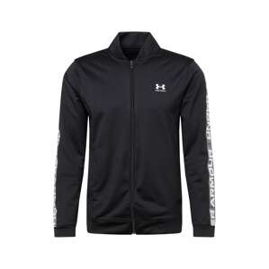 UNDER ARMOUR Sportovní bunda  černá / bílá