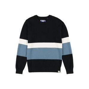 Jack & Jones Junior Pullover 'NEWPORT'  tmavě modrá / bílá / světlemodrá