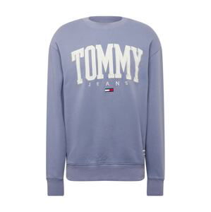 Tommy Jeans Mikina  kouřově modrá / bílá / tmavě modrá / červená