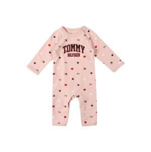 TOMMY HILFIGER Overal  pink / červená / bílá / černá