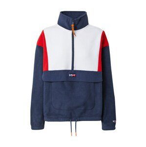 Tommy Jeans Svetr  bílá / červená / marine modrá