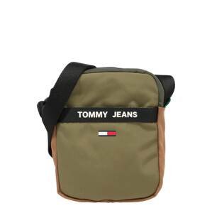 Tommy Jeans Taška přes rameno  khaki / tmavě zelená / karamelová / černá / bílá