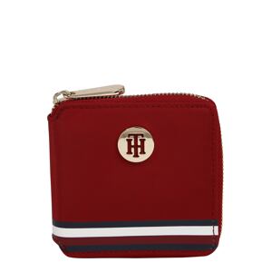 TOMMY HILFIGER Peněženka 'Poppy'  tmavě červená / noční modrá / bílá / zlatá