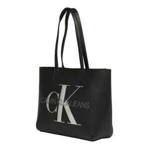 Calvin Klein Jeans Nákupní taška  černá / tmavě šedá / stříbrná